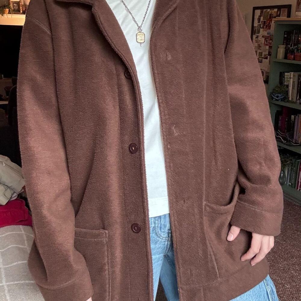 Baxter & Wells Brown Fleece Coat